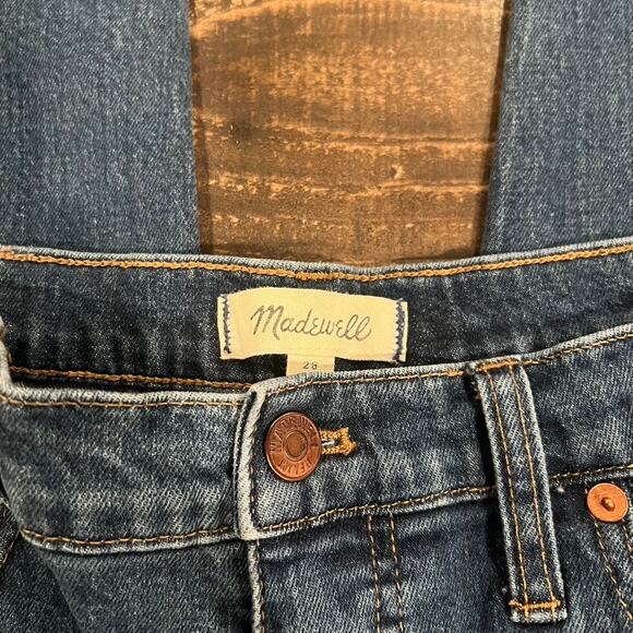 Madewell High Rise Tapered Crop Dark Wash Jeans - Picture 6 of 9